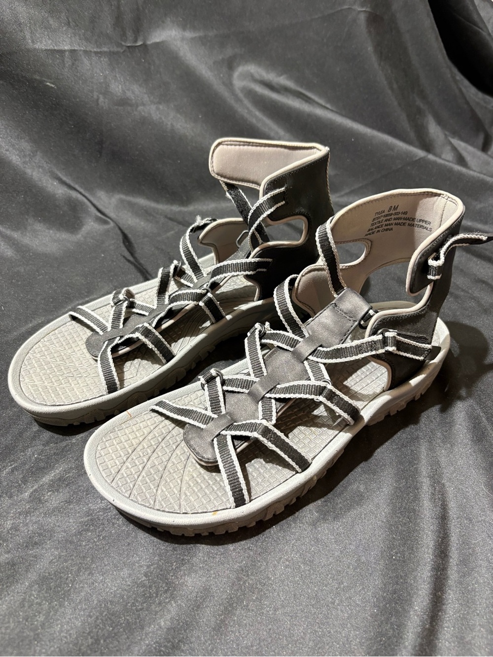 Women's Gray Outdoor Sport Sandals - Comfort Strappy Design